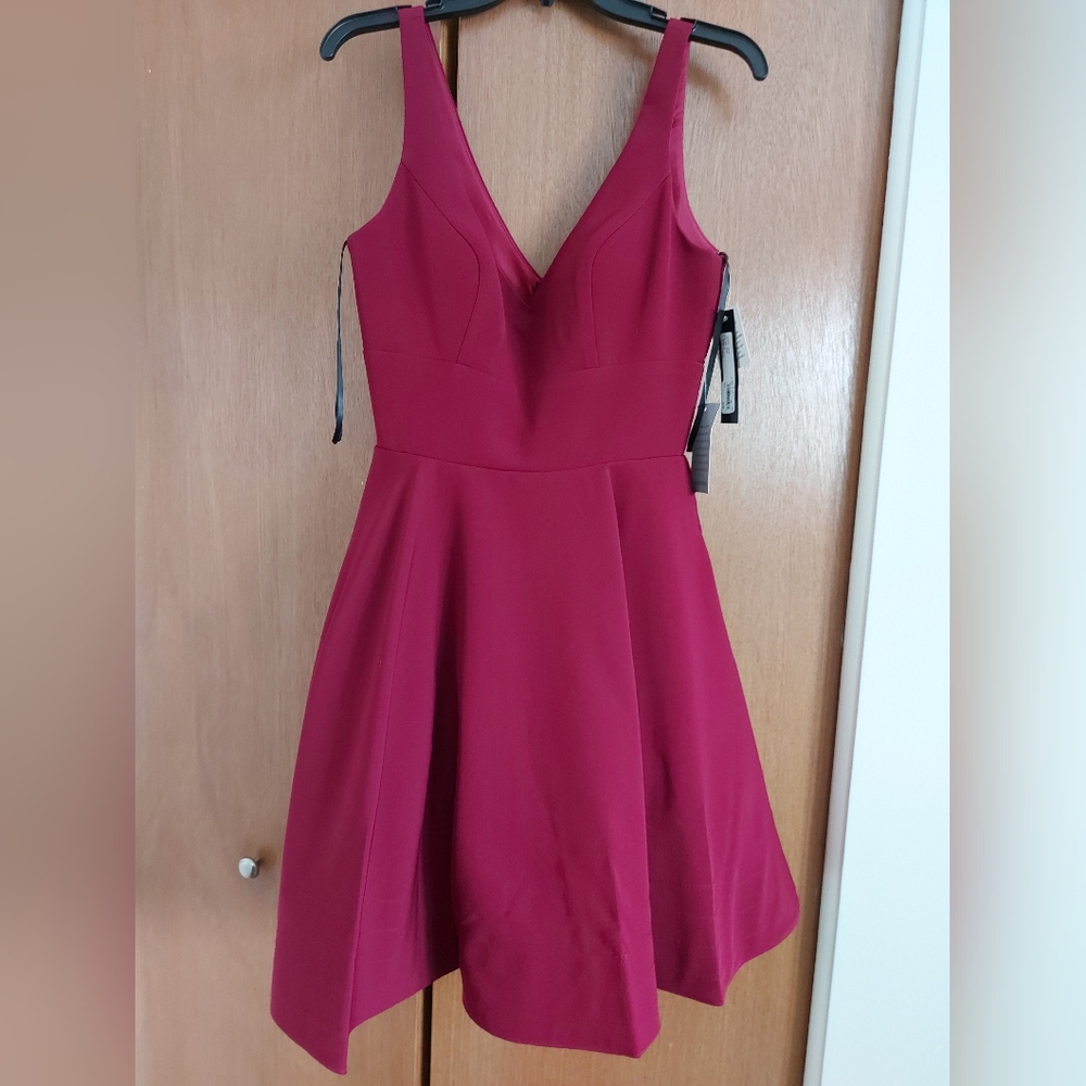Burgundy Cocktail Length (Great Junior Prom) Dress